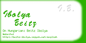 ibolya beitz business card